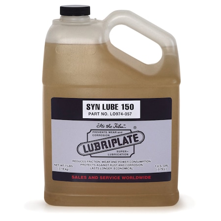 Lubriplate Synlube 150, 4/1 Gal Jugs, Synthetic Pao Fluid For Gear Boxes, Iso-150, PK4 L0974-057